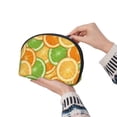 thumbnail image 6 of YFYANG 2 Piece Women's Portable Makeup Bags, Fruit Lemon Orange Pattern Clutch Travel Toilet Bags Cosmetic Organizer, 6 of 7
