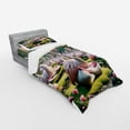 thumbnail image 2 of Ambesonne Flamingo Bedding Set 3 Pcs, Serene Birds Nature Scene, TwinXL, Soft Pink and Lime Green, 2 of 2