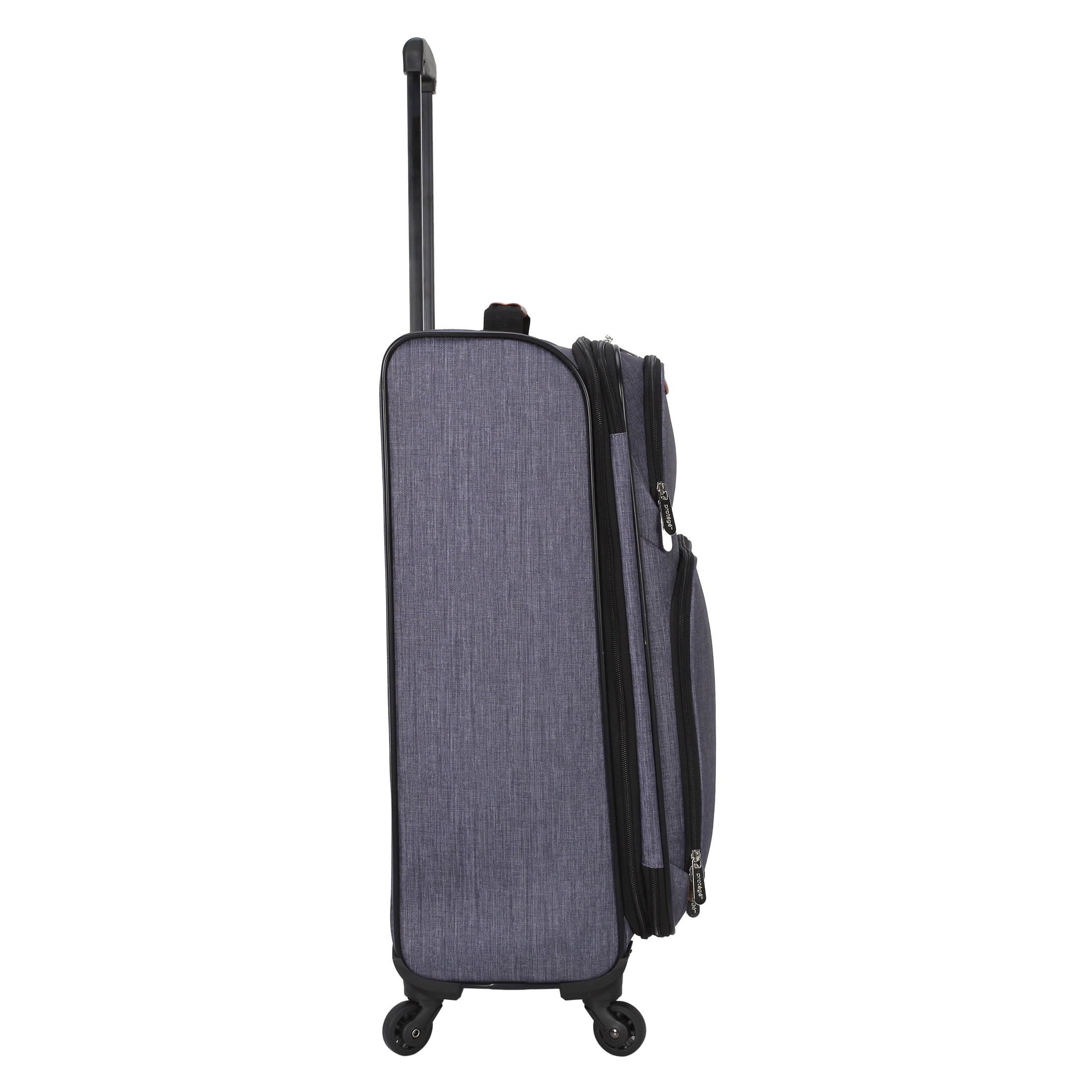 Protege 3-Piece Softside Luggage Travel Set, Includes Medium Checked Luggage, Carry On Duffel and Boarding Tote, Gray