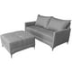thumbnail image 4 of Sala Esquinera Modular El Bazar Store Montana Gris plata 170x155 cm, Tela Lino nacional, Love seat y taburete, 4 of 7