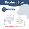 thumbnail image 2 of Tapones de goma Uxcell, tapones de agujero de silicona, tapones de goma tipo T para agujeros redondos de 2.5-3.0 mm, muebles, 3 mm y paquete de 30 y blanco, 2 of 7