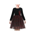 thumbnail image 1 of Robe Fille Noire Cœur Tulle Fête Velours Saint-Valentin 12 Ans, 1 of 7