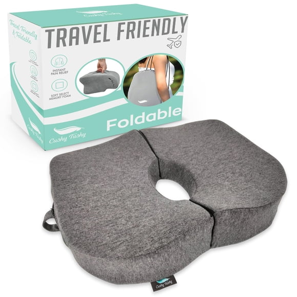 Cojín para Alivio del Dolor de Coccix Cushy Tushy Premium Plegable
