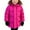 Hot Pink, variant on Girls Puffer Jackets, School Windproof Full Zip Mid-length Winter Coats Outerwear Hot Pink Size 6