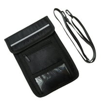 OFFIGAM Travel Passport Wallet Portable Document Bag Waterproof Black 1Pack