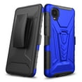 thumbnail image 2 of Compatible for Alcatel TCL A3 Case / TCL A30 Case with Holster Belt Clip Hybrid Shockproof Protective Phone Cover with Kickstand - Blue, 2 of 7