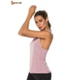 thumbnail image 4 of Spencer Women's Workout Tank Tops Casual Sleeveless Racerback Athletic Yoga Tops Quick Dry Sport Shirts for Gym Exercise (L, Pink), 4 of 5