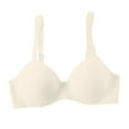 thumbnail image 7 of felwors Push Up Bra Thick Padded Add Cup Smooth T-Shirt Bras Demi Plunge Underwire Support Comfort Bralette Women(Beige, 70B), 7 of 7