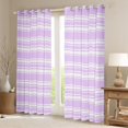 thumbnail image 2 of Manfei Purple White Blackout Curtains Set of 2 (52x84 Each), Geometric Stripe Window Curtains, Modern Minimalsit Curtains and Drapes, Luxury Bedroom Decor, 2 of 6