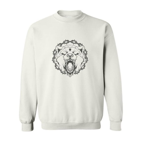 Bear Head And Chains Sweatshirt Men -Image by Shutterstock, Male 5X-Large