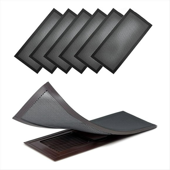 Paquete de 6 Campanas de Ventilación de Piso - Filtro de Registro de Ventilación Magnético de 4x10 Pulgadas - Cubiertas de Lavables para Rejillas de Piso HVAC
