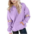 thumbnail image 2 of Dgankt Girls Hoodies Halloween Long Sleeved Casual Sports Hoodie Long Sleeved Hoodie Sweatshirt for 5-14 Years, 2 of 4