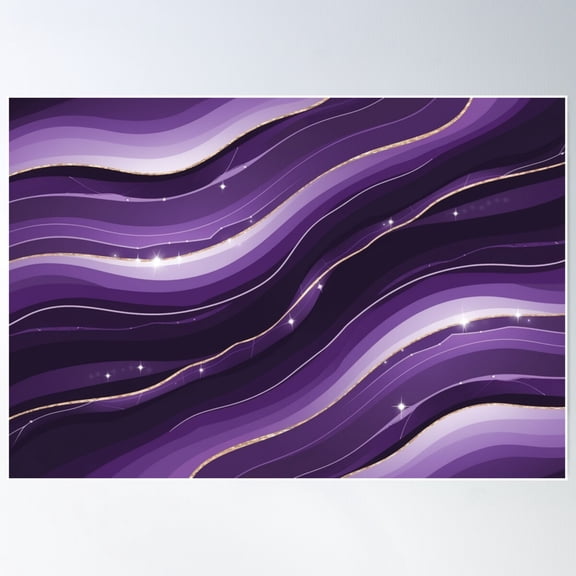 Purple Marble Art Poster Wall Art, Modern Wall Decor For Living Room Bedroom, 8x12 UNFRAMED