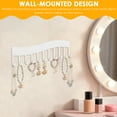 thumbnail image 6 of NUAHRHY 4Pcs Wall Necklace Organizer, Wave style Wall Mounted Necklace Key Hanging Storage Holder, Jewelry Shelf Display Hanger for Bedroom Closet-White, 6 of 11