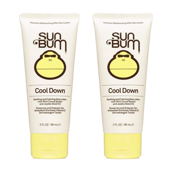 Loción de aloe vera para después del sol, gel Sun Bum Cool Down, 90 ml, paquete de 2
