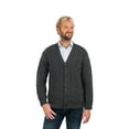 thumbnail image 3 of SAOL Aran Cable Knit Fisherman Cardigan Sweater 100% Merino Wool Men's Irish Button Up V-Neck Jacket Made in Ireland, 3 of 6