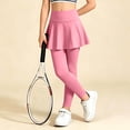 thumbnail image 2 of Pretxorve Kids Girls Pants Solid Yoga Skirted Stretchy Multi Color Casual Fall Bottoms Sizes 3-12Y, 2 of 5