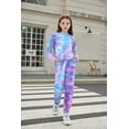 thumbnail image 3 of Arshiner Girls Sweatsuits Tie Dye Outfits Long Sleeve Pullover Hoodie Sweatshirts and Sweatpants Casual Tracksuits Set, 3 of 5