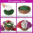 thumbnail image 3 of Artificial Hanging Flowers inch Basket, Faux Silk Petunias Flower Arrangement,Coconut Lining Planter with Morning Glories Plants Patio Garden Porch Deck Spring Decor(Lotus and Fuchsia), 3 of 5
