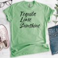 thumbnail image 2 of Tequila Lime Sunshine Shirt, Unisex Women's Men's Shirt, Tequila Tee, Sunshine Beach Vacation Travel Shirt, Heather Apple Green, Medium, 2 of 6