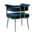 thumbnail image 4 of Silver Orchid  West Velvet Upholstered Chair Navy, 4 of 5