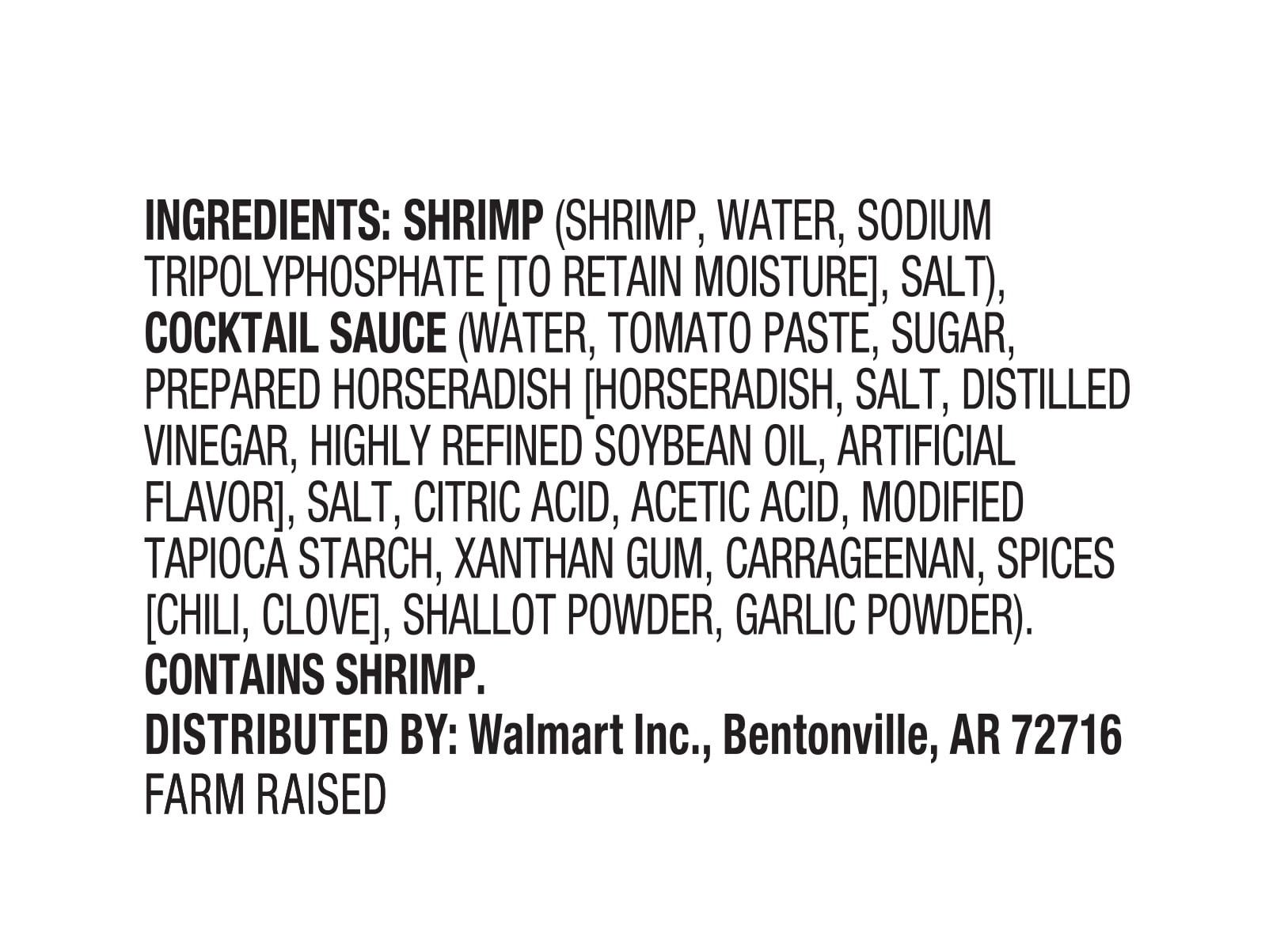 Great Value Cooked Medium Shrimp Cocktail Ring with Sauce, 10 oz Tray, Frozen