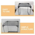 thumbnail image 2 of KEINXS Metal Locker Shelf Foldable Storage Rack Mesh Iron Shelf Organizer Stackable Storage Shelf For Home And Gym Bathroom Locker Organization Black, 2 of 8