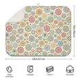 thumbnail image 2 of Boho floral drying mat 18x24 Inch made of durable microfiber, absorbs moisture quickly and keeps kitchen surfaces spotless, 2 of 5