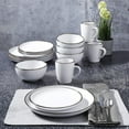 thumbnail image 5 of Gibson Home Rockaway Round Stoneware Dinnerware Set, Service for 4, White, 5 of 7