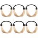 thumbnail image 1 of Bandas de cola de cola de cabello 6pcs bandas de soporte de cola de caballo sin costura anillo de cuerda para cabello grueso y cabello rizado (dorado), 1 of 4