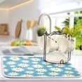thumbnail image 5 of Coolnut Daisy Flower Kitchen Dish Drying Mat, 16'' x 18'' Super Absorbent Dish Drying Mat for Kitchen, Sink, Dining Table Home Decor, 5 of 7