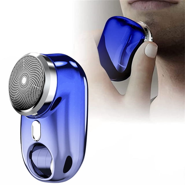 Mini Rasoir Portable Rasoir Électrique Mise à Niveau 2023 Rasoir Électrique de Voyage Rasoir Électrique de Poche Rasoir Rechargeable Mini Rasoir Hommes Raser Barbe, Bleu Rasoir Électrique