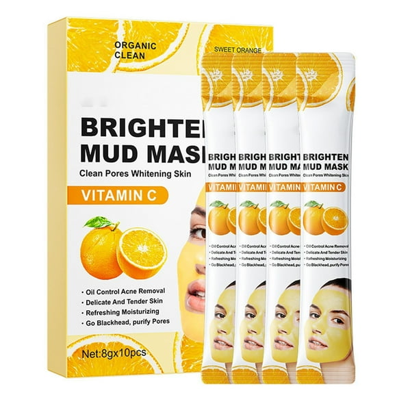 HGWXX7 Whitening Vitamin C Mud Mask Skin Care Vitamin C Clay For Pore Purification And Glow