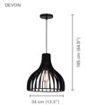 thumbnail image 2 of Xtricity - Pendant Light, 13.3 '' Width, From The Devon Collection, Black, 2 of 3