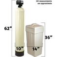 thumbnail image 2 of AFWFilters 1.5 Cubic Foot 48k Whole Home Iron Pro Water Softener with Fine Mesh Resin, 3/4" Plastic MNPT Connection, and Almond Tanks, 2 of 6