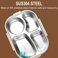 4-Pack 304 Stainless Steel Lunch Boxes, 36 Oz Total - Leak-Proof Food Containers For Work & Travel
