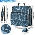 thumbnail image 2 of 3 Ring Zipper Binder with Shoulder Strap Waterproof Trapper Keeper 2 Inch D-Ring 500 Sheets Capacity Marine Life Silhouettes, 2 of 8