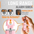 thumbnail image 2 of Llavero de alarma personal para la protección de la seguridad de las mujeres – USB recargable 130 dB Silbato de sonido de sirena de autodefensa con luz led – Alerta de seguridad de emergencia, 2 of 7