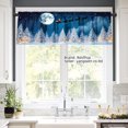 thumbnail image 2 of Rdsfhsp Road Pocket Polyester Window Valance Curtain Christmas Santa Sleigh Moon Snowy Forest Scene for Indoor Living Room Bedroom Kitchen Decoration 54x18 inch, 2 of 5