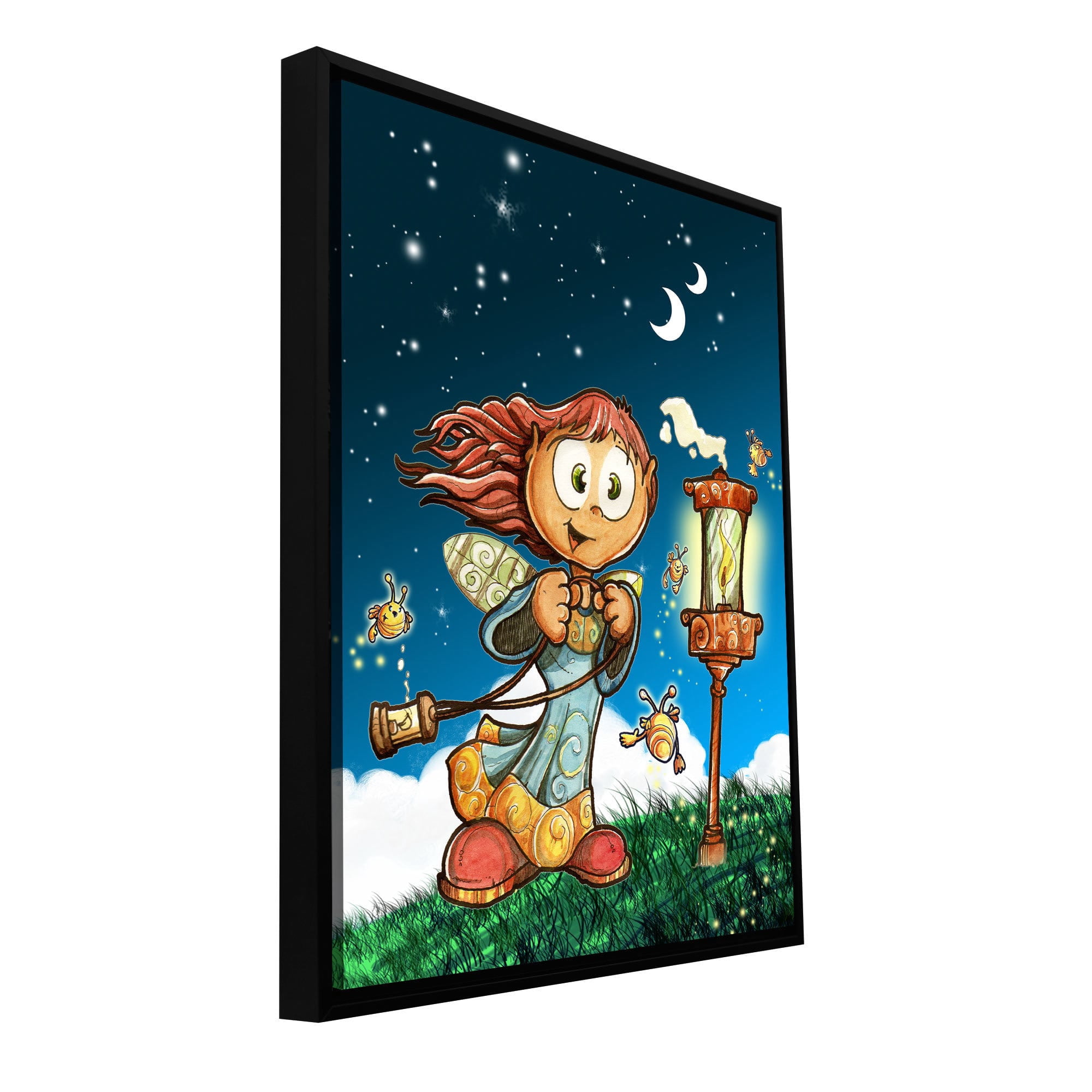 ArtWall Luis Peres "Lamp" Floater Framed Gallery-Wrapped Canvas