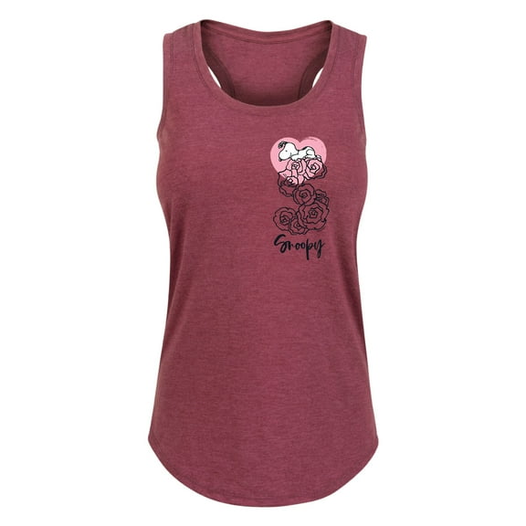 Peanuts - Snoopy Valentine's Roses - Women's Racerback Tank Top