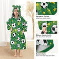 thumbnail image 4 of joogoo Wearable Blanket Hoodie for Football Stars Cartoon Flannel Sherpa Pocket 3-14 YR S, 4 of 7