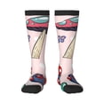 thumbnail image 2 of Lsque Mushroom Printed Crew Socks Men's Women's LightWeight Thin Casual Calf Socks ,Knee High Socks,Cotton Socks, 2 of 9