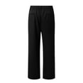 thumbnail image 5 of Bmisegm Women's Casual Wide Leg Trousers High Waist Comfortable Dress Pants Work Pants with Pockets for All Seasons Black XXL, 5 of 5
