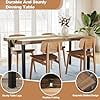 thumbnail image 4 of Waleaf 69" Acacia Wood Dining Table Set for 6-8 Person, Natural Stained Indoor Outdoor Kitchen Table with Iron Legs, 4 of 7