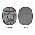 thumbnail image 2 of Pofeuu Mallard Ducks Swimming Print Silicone Pot Mat Mitten With Hanging Loop Heat Resistant Oven Mitts Non-Slip Bbq Baking Smoking Potholders, 2 of 7