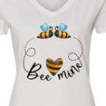 thumbnail image 4 of Inktastic Valentine’s Day Bee Mine Cute Bees and Heart Women's V-Neck T-Shirt, 4 of 5