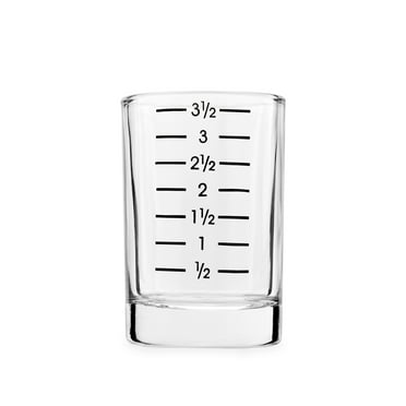 True Slam Measured Shot Glasses, Cocktail Party Shot Cups, 4 oz, Set of 1