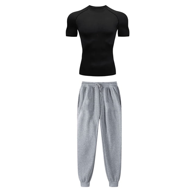 Anime Jujutsu Kaisen Compression Set Performance GYM Set Men‘s Athletic Workout Quick Dry Shirts+Sweatpants Unisex Sportwear