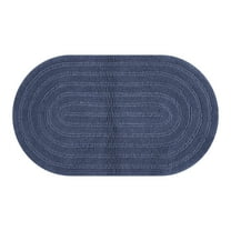 Beautiful Oval Cotton Bath Rug by Drew Barrymore, Nightshadow Blue, 20" x 34"
